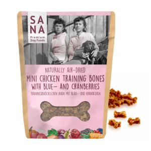 Sanadog Mini Training Premi Addestramento per Cani al Pollo Mirtilli e Mirtilli Rossi 100 g