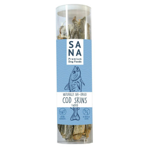 Sanadog Snack Bastoncini di Pelle di Merluzzo Arrotolati per Cani 150 g