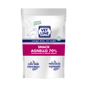 Vetline Vet Line Snack di Agnello Monoproteico Grain Free per Cani 80g