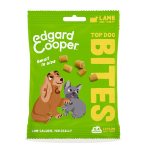 Edgard &amp; Cooper Edgard&Cooper Bites Bocconcini Piccoli di Agnello e Tacchino Premi Addestramento per Cani 50 g