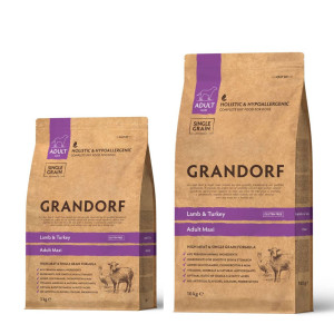 Grandorf Adult Agnello e Tacchino Maxi Large Breed per Cani Adulti di Taglia Grande 3 Kg