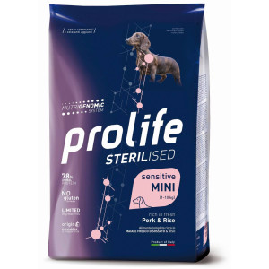 Prolife® Sterilised Sensitive Adult Mini Maiale e Riso per Cani 2Kg