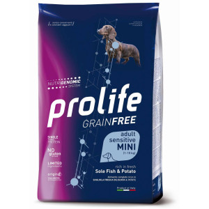 Prolife® Grain Free Sensitive Adult Mini Sole Pesce e Patate per Cani 2Kg