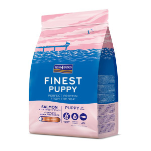 Fish4Dogs Sacco da 1,5 Kg Finest Puppy SMALL Salmone con Patata Dolce per Cuccioli