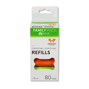 United Pets Sacchettini Igienici Biodegradabili per Bon Ton Regular 8 Rotoli Colori Assortiti