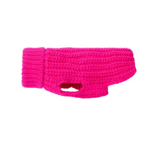 Paikka Pullover a Maglia Realizzato a Mano per Cani Fucsia 35 cm