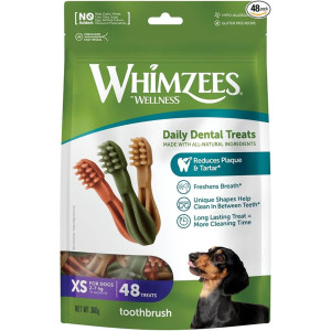 Whimzees® Whimzees Snack Dentale Naturale Spazzolino per Cani Toothbrush XS 48 pz