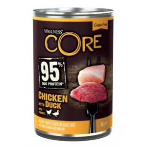 Wellness® Core Wellness Core Alimento Umido Completo per Cani Can95% Pollo Anatra con Carote 400 g