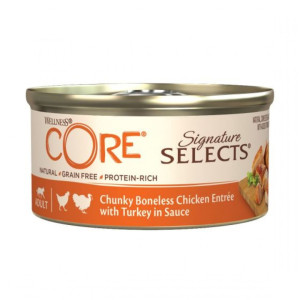 Wellness® Core Wellness Core Bocconcini per Gatti Pollo con Tacchino 79 g Selezione Esclusiva