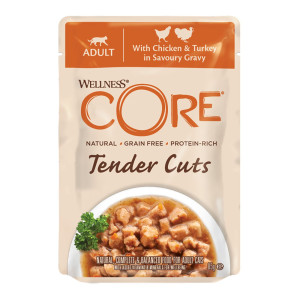 Wellness® Core Wellness Core Bocconcini in Salsa per Gatti Tender Cuts Pollo e Tacchino 85 g