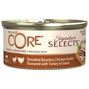 Wellness® Core Wellness Core Straccetti per Gatti Pollo con Tacchino 79 g Selezione Esclusiva