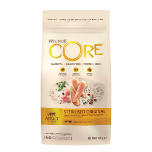Wellness® Core Wellness Core Cat Sterilised Pollo e Tacchino per Gatti Adulti Sterilizzati 300 Gr.