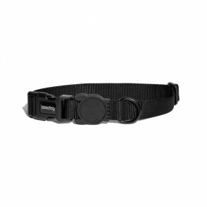 Zee.Dog Collare per Cani Regolabile Gotham Nero S 31-43x1,5cm