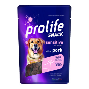 Prolife® Prolife Snack per Cani Sensitive Grain Free Maiale Monoproteico 90 g