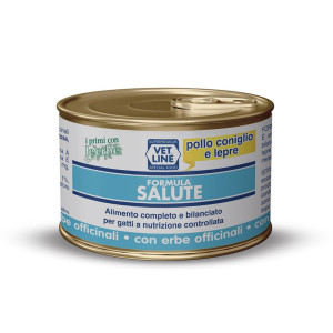 Vetline Vet Line Umido Forma Salute Pollo Coniglio e Lepre per Gatti 85 g