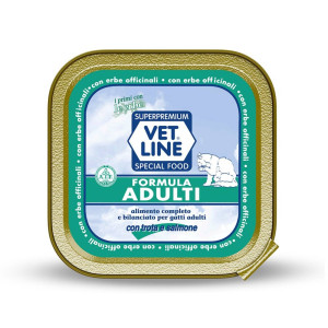 Vetline Vet Line Umido Trota e Salmone per Gatti 100 g