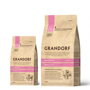 Grandorf Kitten Agnello e Riso Integrale per Gattini 2 Kg