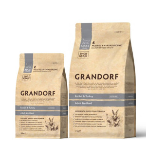 Grandorf Adult Sterilised Coniglio e Riso Integrale per Gatti Sterilizzati e Senior 400 gr