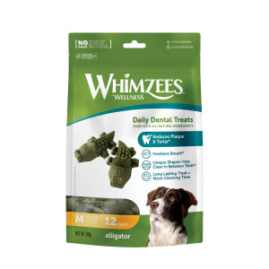 Whimzees® Whimzees Snack Dentale Naturale Alligatore per Cani Alligator M 12 pz