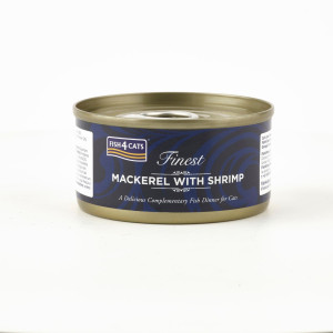 Fish4Cats 1 x 70 g Umido per Gatti Sgombro con Gamberetti