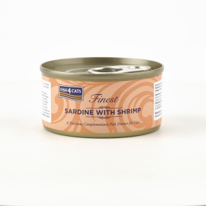Fish4Cats 1 x 70 g Umido per Gatti Sardina con Gamberetti