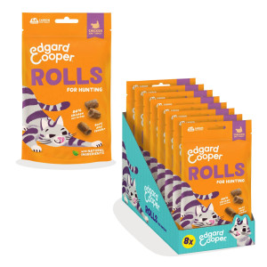 Edgard &amp; Cooper Edgard&Cooper Snack Morbidi per Gatti Rolls al Pollo e Tacchino 45 g