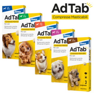 Elanco Ad Tab Compresse Antiparassitarie Masticabili per Cani 2,5-5,5 Kg 3 cpr