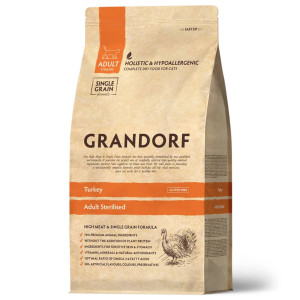 Grandorf Cat Adult Sterilised Tacchino per Gatti Adulti Sterilizzati Monoproteico 2 Kg