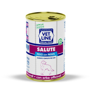 Vetline Vet Line Salute Pesce con Patate 400 g Alimento Umido Monoproteico per Cani