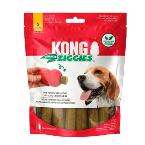 Kong Snack Vegetale per Cani Ziggies Enhanced S 198 g per Cani dai 3 ai 9 Kg