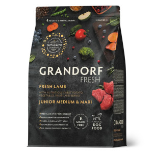 Grandorf Fresh Junior Medium & Maxi Breeds Agnello e Patata Dolce per Cani Juniors 10 Kg