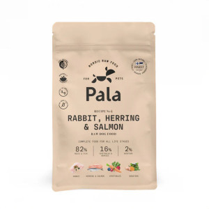 Pala 1 Kg Alimento Completo per Cani con Coniglio Aringa & Salmone Ricetta N° 4