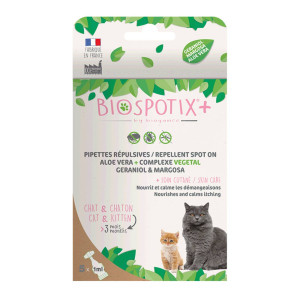 Biogance Biospotix+ Spot On Antiparassitario Naturale per Gatti 5 Pipette x 1 ml