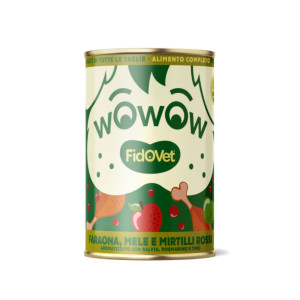 Fidovet® Fidovet Wowow Faraona con Mele e Mirtilli Rossi per Cani Adulti 400 g