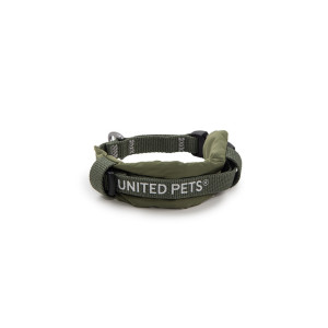 United Pets Collare per Cani con Sottocollo Imbottito Linea CityLife Verde Militare M