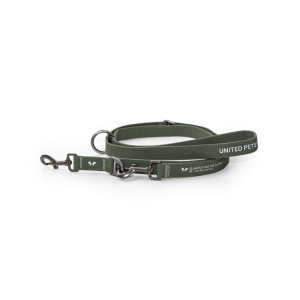 United Pets Guinzaglio Eco Multifunzione per Cani Linea CityLife Verde Militare L