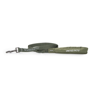 United Pets Guinzaglio per Cani con Maniglia Imbottita Linea CityLife Verde Militare S