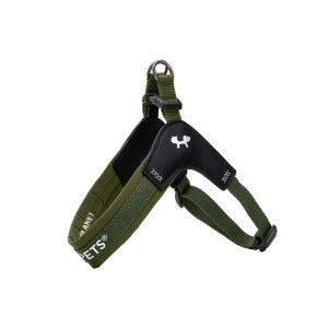 United Pets Pettorina per Cani Aggancio Rapido Linea CityLife Verde Militare TAGLIA 2,5 M