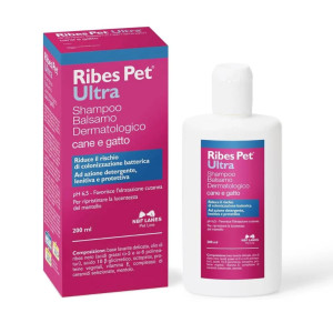 Nbf Lanes Ribes Pet Ultra Shampoo e Balsamo Dermatologico per Cani e Gatti 200 ml