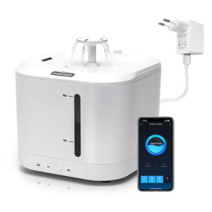 Nobleza Distributore d'Acqua per Gatti e Cani di Piccola Taglia Smart L17.9*W17.9*H18.7 cm 2,5 L Bianca