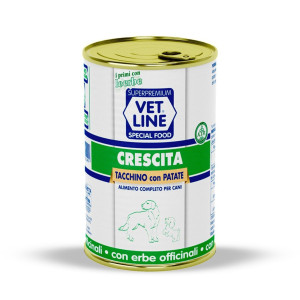 Vetline Vet Line Umido Crescita Tacchino e Patate per Cuccioli 400 g