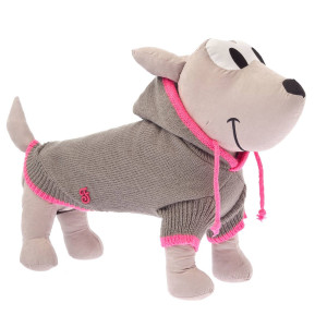 Ferribiella Maglioncino per Cani Scintilla con Cappuccio Grigio 39 cm
