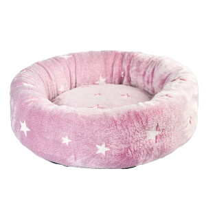 Ferribiella Cuccia per Cani e Gatti Glow Rosa con Fantasie che Brillano al Buio S