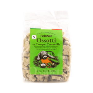 Fidovet® Fidovet Biscotti Naturali per Cani Ossotti SMALL Canapa e Camomilla 300 g