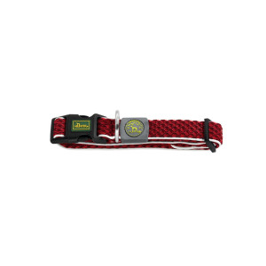 Hunter Collare per Cani Regolabile Hilo Vario Rosso Riflettente M/L