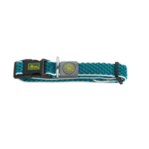 Hunter Collare per Cani Regolabile Hilo Vario Turchese Riflettente XL