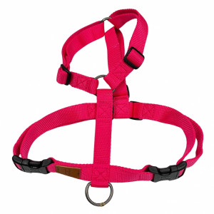 Haqihana Pettorina ad H in Nylon per Cani Neon Bubblegum XXSL