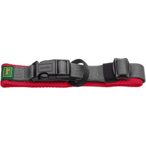 Hunter Collare per Cani Regolabile Maldon Rosso/Grigio Riflettente S