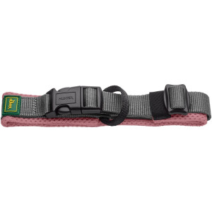Hunter Collare per Cani Regolabile Maldon Rosa Antico/Grigio Riflettente L