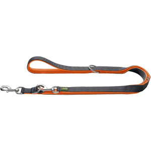 Hunter Guinzaglio da Passeggio Regolabile Maldon Arancione/Grigio Riflettente 20/200